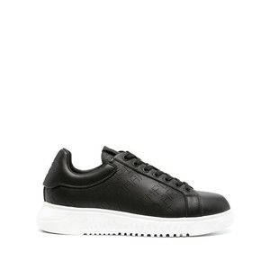 Emporio Armani Casual Black Leather Trainers - NWT